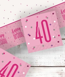 Pink Glitz 40th Birthday Party Supplies | Balloon | Decoration | Pack